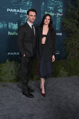 LOS ANGELES, CALIFORNIA FEBRUARY 18 Thomas Doherty Shailene Woodley at the premiere of Hulus Paradise Season 2 at Paramount Theatre on February 18, 2026 in Los Angeles, California Credit Michael Mattes AdMedia 453232 2026 02 19  Copyright: xAdMediax STAR_453232_137