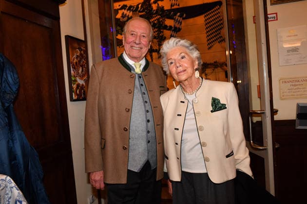 Edi Reinhold and Ute Haber Ash Wednesday fish dinner at the Franziskaner Munich February 18, 2026