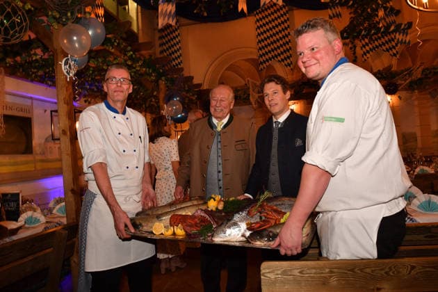Edi Reinhold with son Matthias Ash Wednesday fish dinner at Franziskaner Munich February 18, 2026
