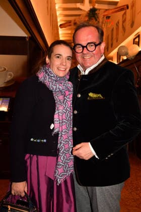 Clemens Baumgärtner with wife Stefanie Ash Wednesday fish dinner at Franziskaner Munich February 18, 2026
