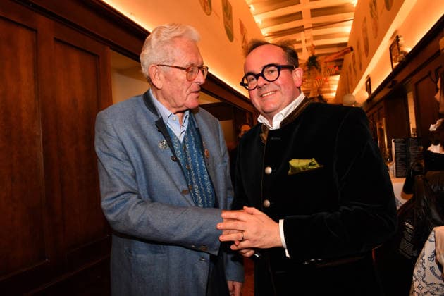 Prof Dr Wolfgang Pfoerringer and Clemens Baumgärtner Ash Wednesday fish dinner at the Franziskaner Munich 18 February 2026