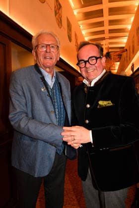 Prof Dr Wolfgang Pfoerringer and Clemens Baumgärtner Ash Wednesday fish dinner at the Franziskaner Munich 18 February 2026