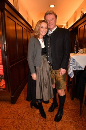 Lambert Danziger and Andrea Busch Ash Wednesday fish dinner at the Franziskaner in Munich February 18, 2026