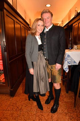 Lambert Danziger and Andrea Busch Ash Wednesday fish dinner at the Franziskaner in Munich February 18, 2026