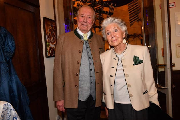 Edi Reinhold and Ute Haber Ash Wednesday fish dinner at the Franziskaner Munich February 18, 2026