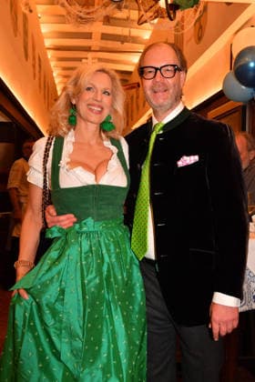 Max Dietl with wife Ash Wednesday fish dinner at the Franziskaner Munich February 18, 2026