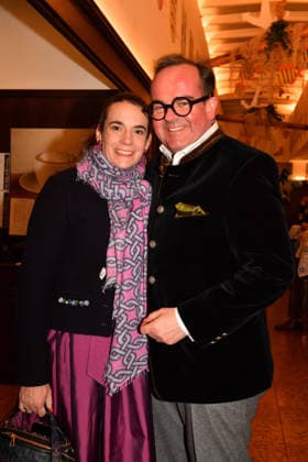 Clemens Baumgärtner with wife Stefanie Ash Wednesday fish dinner at Franziskaner Munich February 18, 2026