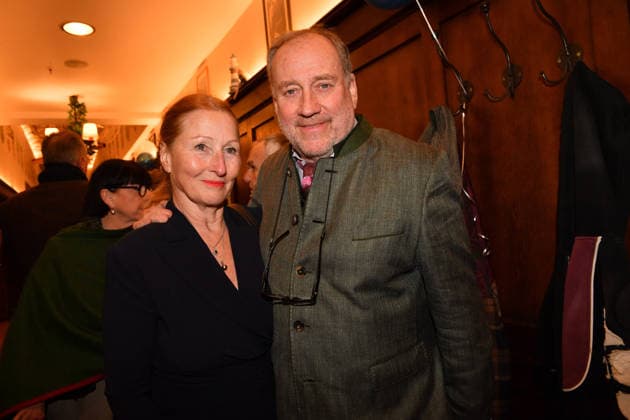 Harold Faltermeyer and Birgitt Wolf Ash Wednesday fish dinner at the Franziskaner in Munich February 18, 2026