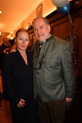 Harold Faltermeyer and Birgitt Wolf Ash Wednesday fish dinner at the Franziskaner in Munich February 18, 2026