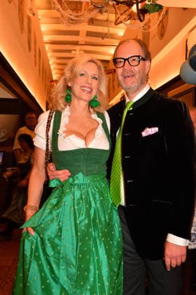 Max Dietl with wife Ash Wednesday fish dinner at the Franziskaner Munich February 18, 2026