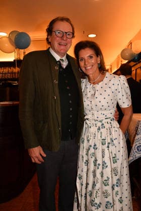 Franz Georg Strauß with wife Ash Wednesday fish dinner at the Franziskaner Munich February 18, 2026