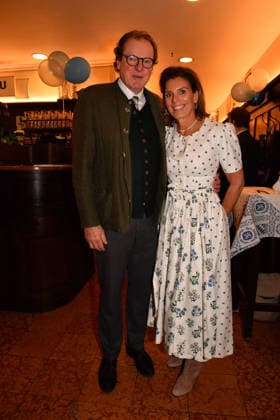 Franz Georg Strauß with wife Ash Wednesday fish dinner at the Franziskaner Munich February 18, 2026