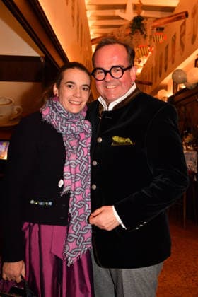 Clemens Baumgärtner with wife Stefanie Ash Wednesday fish dinner at Franziskaner Munich February 18, 2026