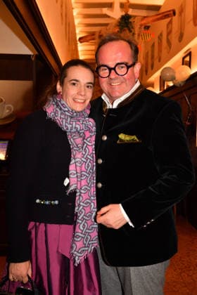 Clemens Baumgärtner with wife Stefanie Ash Wednesday fish dinner at Franziskaner Munich February 18, 2026