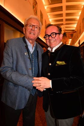 Prof Dr Wolfgang Pfoerringer and Clemens Baumgärtner Ash Wednesday fish dinner at the Franziskaner Munich 18 February 2026