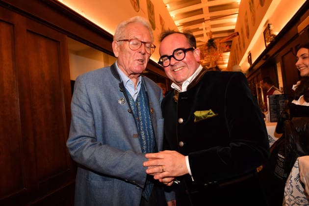 Prof Dr Wolfgang Pfoerringer and Clemens Baumgärtner Ash Wednesday fish dinner at the Franziskaner Munich 18 February 2026