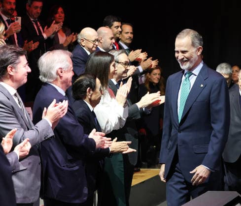Felipe VI presides over the presentation of the IX edition of the National SME of the Year Award King Felipe VI during the presentation of the IX edition of the National SME of the Year Award, on February 19, 2026, in Madrid Spain The National SME of the Year Award is an award that recognizes the work of small and medium-sized Spanish companies and their initiatives in internationalization, innovation, digitalization, training and employment, and sustainability 19 FEBRUARY 2026 Marta Ferná Madrid Madrid Madrid Spain  Copyright: xMartaxFernandezx 7305749