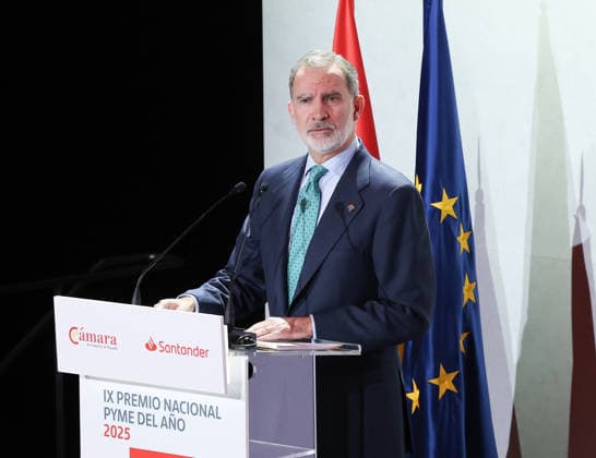 Felipe VI presides over the presentation of the IX edition of the National SME of the Year Award King Felipe VI during the presentation of the IX edition of the National SME of the Year Award, on February 19, 2026, in Madrid Spain The National SME of the Year Award is an award that recognizes the work of small and medium-sized Spanish companies and their initiatives in internationalization, innovation, digitalization, training and employment, and sustainability 19 FEBRUARY 2026 Marta Ferná Madrid Madrid Madrid Spain  Copyright: xMartaxFernandezx 7305799