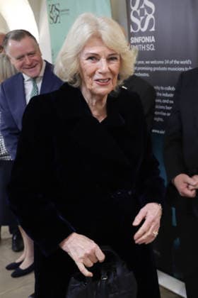 19 02 2026. London, United Kingdom. Her Majesty The Queen, as Patron, during a visit to Sinfonia Smith Square Hall. Her Majesty watched young scholars from the Tri-Borough Music Hub rehearse and perform with the Sinfonia Smith Square Orchestra. In the Crypt, the Queen was shown drawings of the proposed restoration works to create a 21st century performance facility which will allow pioneering education programmes to reach over 10,000 people annually as part of The HallÕs ÔDoors Open Capital ProjectÕ.  Copyright: xAndrewxParsonsx xParsonsxMediax PAR-9188-0039
