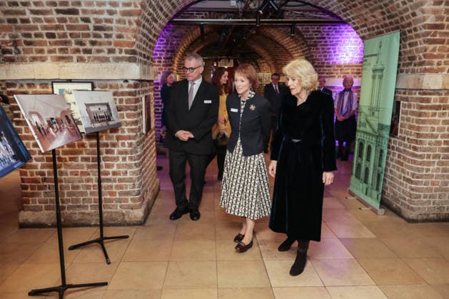 19 02 2026. London, United Kingdom. Her Majesty The Queen, as Patron, during a visit to Sinfonia Smith Square Hall. Her Majesty watched young scholars from the Tri-Borough Music Hub rehearse and perform with the Sinfonia Smith Square Orchestra. In the Crypt, the Queen was shown drawings of the proposed restoration works to create a 21st century performance facility which will allow pioneering education programmes to reach over 10,000 people annually as part of The HallÕs ÔDoors Open Capital ProjectÕ.  Copyright: xAndrewxParsonsx xParsonsxMediax PAR-9188-0041