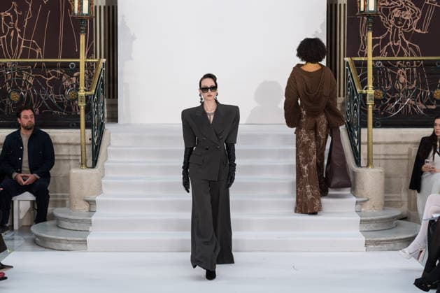Paul Costelloe AW26 Show at London Fashion Week LONDON, UNITED KINGDOM - FEBRUARY 19: Models walk the runway during Paul Costelloe Autumn Winter 2026 show at London Fashion Week in London, United Kingdom on February 19, 2026. Wiktor Szymanowicz Anadolu London United Kingdom. Editorial use only. Please get in touch for any other usage.  Copyright: x2026xAnadoluxWiktorxSzymanowiczx