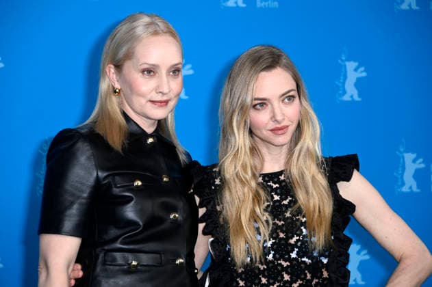 Mona Fastvold and Amanda Seyfried at the photocall for the feature film The Testament of Ann Lee at the Berlinale 2026 76 Berlin International Film Festival at the Hotel Grand Hyatt Berlin, 19 02 2026 Foto:xN.xKubelkax xFuturexImagex testament_6256