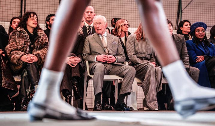 King Charles attends the opening show of London Fashion Week King Charles attends the opening show of London Fashion Week in London, UK, on the 19th February 2026. Picture by Richard Pohle WPA-Pool London London Fashion Week London United Kingdom 