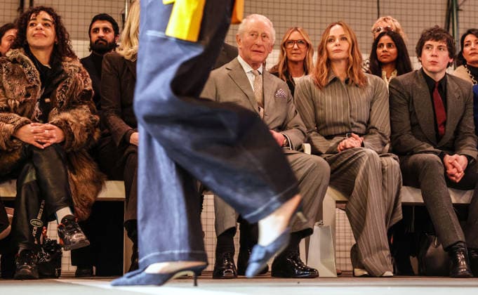 King Charles attends the opening show of London Fashion Week King Charles attends the opening show of London Fashion Week in London, UK, on the 19th February 2026. Picture by Richard Pohle WPA-Pool London London Fashion Week London United Kingdom 