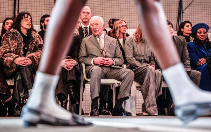King Charles attends the opening show of London Fashion Week King Charles attends the opening show of London Fashion Week in London, UK, on the 19th February 2026. Picture by Richard Pohle WPA-Pool London London Fashion Week London United Kingdom 