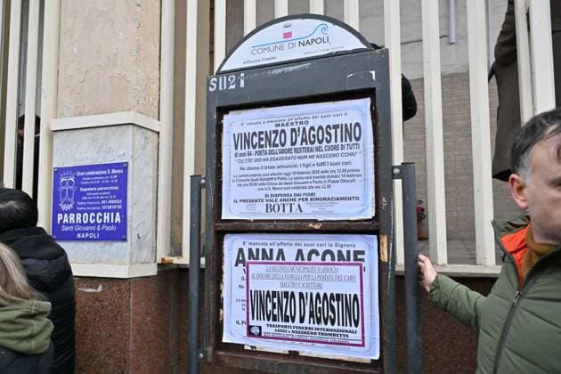 Naples. Funeral of Vincenzo D Agostino, lyricist for Gigi D Alessio, Sal Da Vinci, and many other artists.  Copyright: xFelicexDexMartinox xipa-agency.netx xFelicexDexMartinox IPA_Agency_IPA71733422