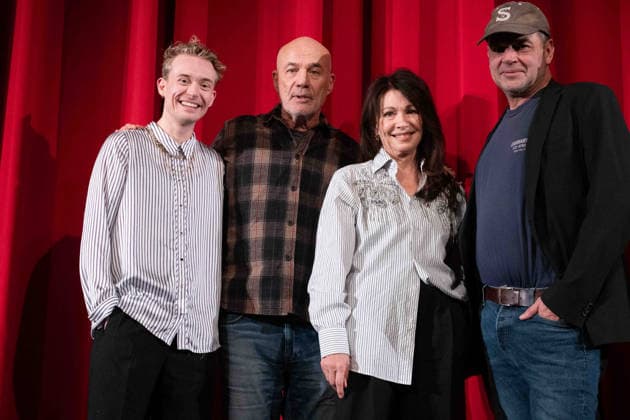 f l Actor Jonathan PERLETH, actor Heiner LAUTERBACH, actress Iris BERBEN, director Marc ROTHEMUND, stage presentation after the film An almost perfect proposal , which the Lichtburg in Essen is showing as a preview in its senior citizens cinema series, 19 02 2026
