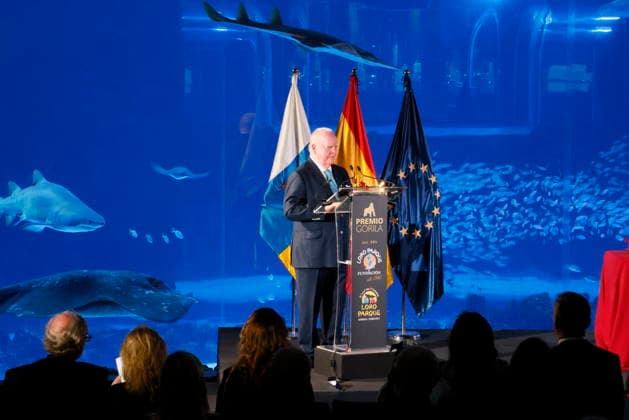 Presentation of the Gorilla 2024 Award to Queen Sofia Loro Parques president, Wolfgang Kiessling, speaks during the presentation of the Gorilla 2024 Award, on February 19, 2026, in Las Palmas de Gran Canaria, Canary Islands Spain The award is given in recognition of its commitment to biodiversity conservation 19 FEBRUARY 2026 LAS PALMAS CANARIAS REINA SOFIA REALEZA AWARD Europa Press Canaries 19 02 2026 Las Palmas de Gran Canaria Island Las Palmas de Gran Canaria Island Spain  Copyright: xEuropaxPressxCanariasx 7307524
