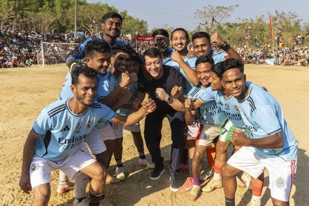 TIKA delegation joins football event in Cox’s Bazar COX S BAZAR, BANGLADESH - FEBRUARY 19: Renowned Turkish football star Mesut Ozil meets athletes during a football tournament organized by TIKA along with Chairman of the Board of Trustees of the Ilim Yayma Foundation, Necmeddin Bilal Erdogan and President of the Turkish Cooperation and Coordination Agency (TIKA), Abdullah Eren in Cox s Bazar, Bangladesh on February 19, 2026. Ozil and Eren also joined the Rohingya participants on the field, playing football together and creating an atmosphere of joy and excitement. The field was filled with Rohingya children, youth, and local residents, making the event lively and festive. Abdul Goni Anadolu Cox s Bazar Bangladesh. Editorial use only. Ple  Copyright: x2026xAnadoluxAbdulxGonix