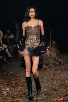 Agro Studio - Runway - LFW February 2026 A model walks the runway at the Agro Fashion show during London Fashion Week, Credit:Lounis Tiar Avalon  Copyright: xLounisxTiarx xAvalonx 1076536750