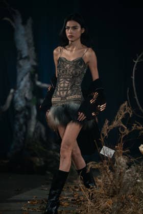 Agro Studio - Runway - LFW February 2026 A model walks the runway at the Agro Fashion show during London Fashion Week, Credit:Lounis Tiar Avalon United Kingdom, London  Copyright: xLounisxTiarx xAvalonx 1076536859