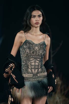 Agro Studio - Runway - LFW February 2026 A model walks the runway at the Agro Fashion show during London Fashion Week, Credit:Lounis Tiar Avalon United Kingdom, London  Copyright: xLounisxTiarx xAvalonx 1076536948
