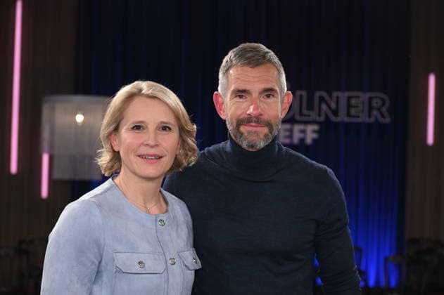 Presenter duo Susan Link and Micky Beisenherz of the WDR talk show Kölner Treff