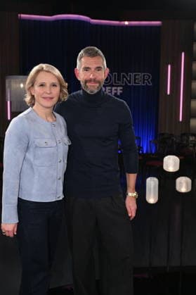 Presenter duo Susan Link and Micky Beisenherz of the WDR talk show Kölner Treff