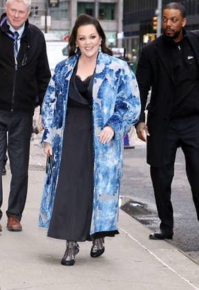 NEW YORK, NY- FEBRUARY 19: Melissa McCarthy seen at The Late Show with Stephen Colbert on February 19, 2026 in New York City. Copyright: xRWx