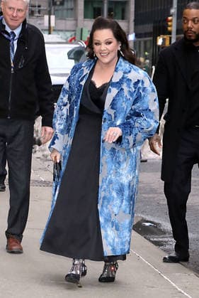NEW YORK, NY- FEBRUARY 19: Melissa McCarthy seen at The Late Show with Stephen Colbert on February 19, 2026 in New York City. Copyright: xRWx