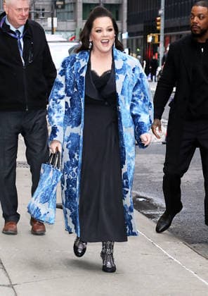 NEW YORK, NY- FEBRUARY 19: Melissa McCarthy seen at The Late Show with Stephen Colbert on February 19, 2026 in New York City. Copyright: xRWx