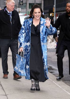 NEW YORK, NY- FEBRUARY 19: Melissa McCarthy seen at The Late Show with Stephen Colbert on February 19, 2026 in New York City. Copyright: xRWx