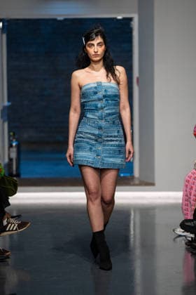 LFW - Ksenia Schnaider Runway A model walks the runway at the Ksenia Schnaider fashion show during London Fashion Week held in London, United Kingdom on February 19, 2026 Photo by LouniPhotography ABACAPRESS.COM London United Kingdom  Copyright: xLounisPhotography ABACAx