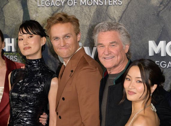 Monarch Legacy of Monsters Premiere - Los Angeles, USA LOS ANGELES, USA. February 19, 2026: Mari Yamamoto, Wyatt Russell, Kurt Russell & Anna Sawai at the season 2 premiere for Apple s Monarch: Legacy of Monsters at the TCL Chinese Theatre. Los Angeles CA USA  Copyright: xPaulxSmith Featureflashx