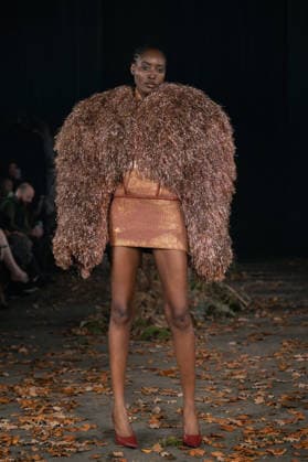 LFW - Agro Studio Runway A model walks the runway during the Agro Studio fashion show at London Fashion Week held in London, United Kingdom on February 19, 2026. Photo by LouniPhotography ABACAPRESS.COM London United Kingdom  Copyright: xLounisPhotography ABACAx
