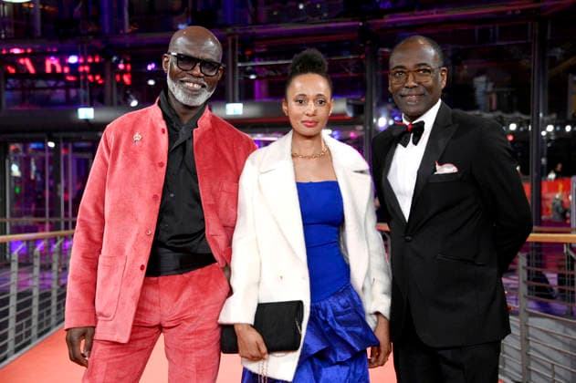 Eriq Ebouaney, Maïmouna Miawama and Mahamat Saleh Haroun at the premiere of the feature film Soumsoum, the Night of the Stars Soumsoum, la nuit des astres at the Berlinale 2026 76 Berlin International Film Festival in the Berlinale Palast Berlin, 19 02 2026 Foto:xN.xKubelkax xFuturexImagex soumsoum_6214