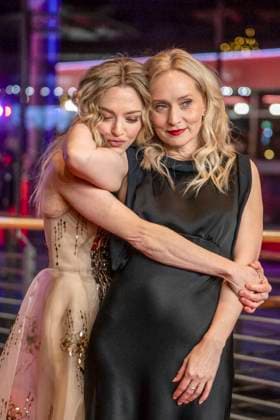 abb Amanda Seyfried and Mona Fastvold on the red carpet at the film premiere The Testament of Ann Leeat the Berlinale 76 International Film Festival at Berlinale Palast on Thursday February 19, 2026 in Berlin Berlin Germany