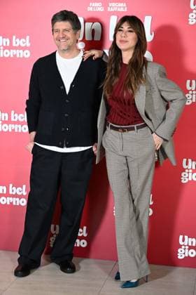 IPP VB Photo Rome 19 02 2026 Photocall film Un bel giorno In the photo Fabio De Luigi and Virginia Raffaele Italy Photo Press World Copyright
