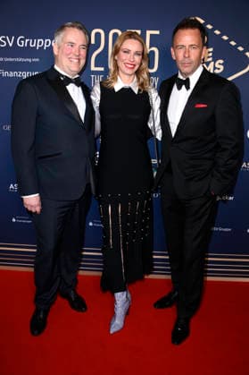 Spencer Chaplin, Kiera Chaplin and Stefan Kiwit at the 99Fire Films Award during the Berlinale 2026 in the Astor Film Lounge Berlin, 19 02 2026 Foto:xN.xKubelkax xFuturexImagex fire_6218