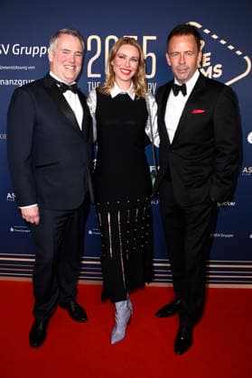 Spencer Chaplin, Kiera Chaplin and Stefan Kiwit at the 99Fire Films Award during the Berlinale 2026 in the Astor Film Lounge Berlin, 19 02 2026 Foto:xN.xKubelkax xFuturexImagex fire_6219
